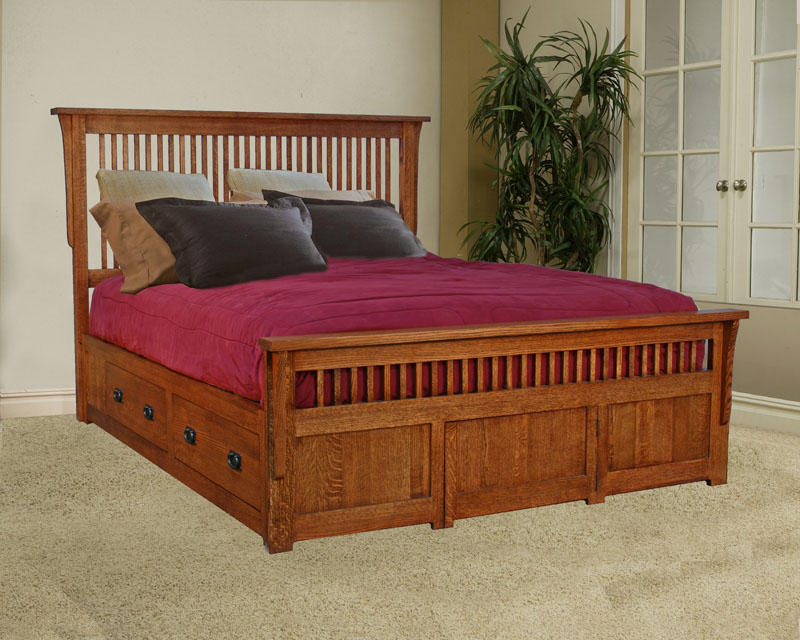 Mission Furniture Amish Portland, Mission Style King Size Bed