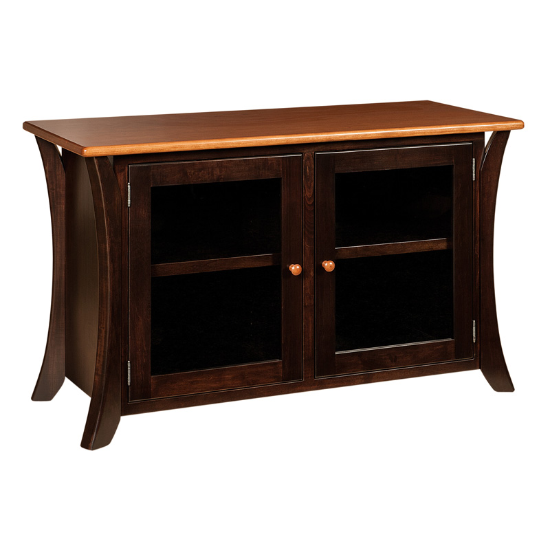 Amish two tone TV stand Entertainment center