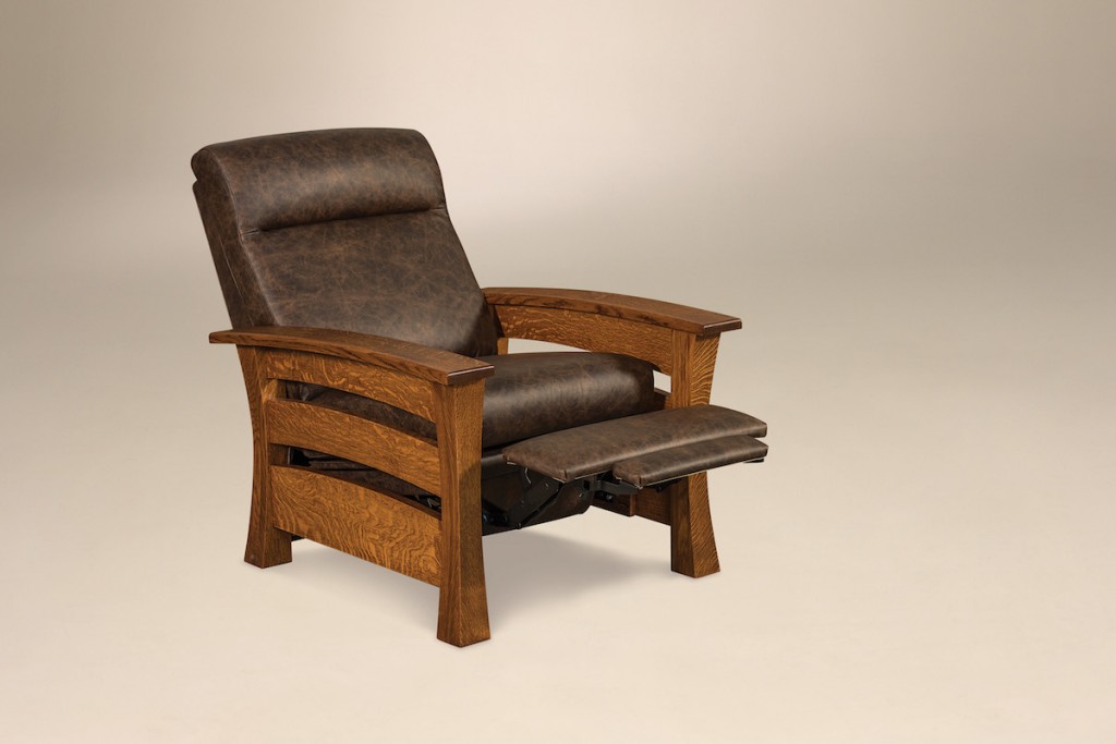 Amish connection made traditions Morris Chair USA Furniture Leather