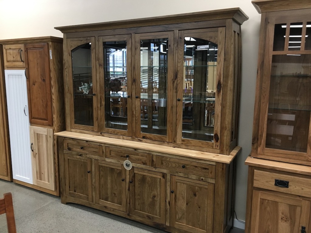 Best Hickory hutches, rustic, mirrored china lighted soft close Amish traditions at your connection