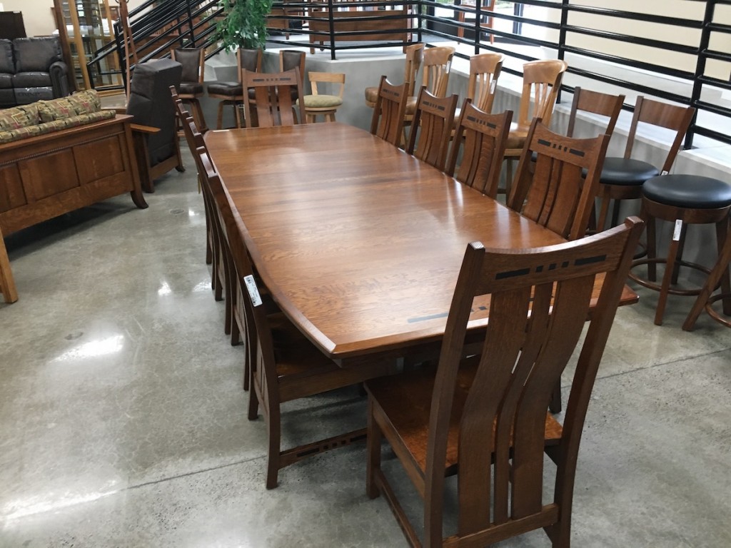 Amish hot selling Dining sets with ebony inlays
