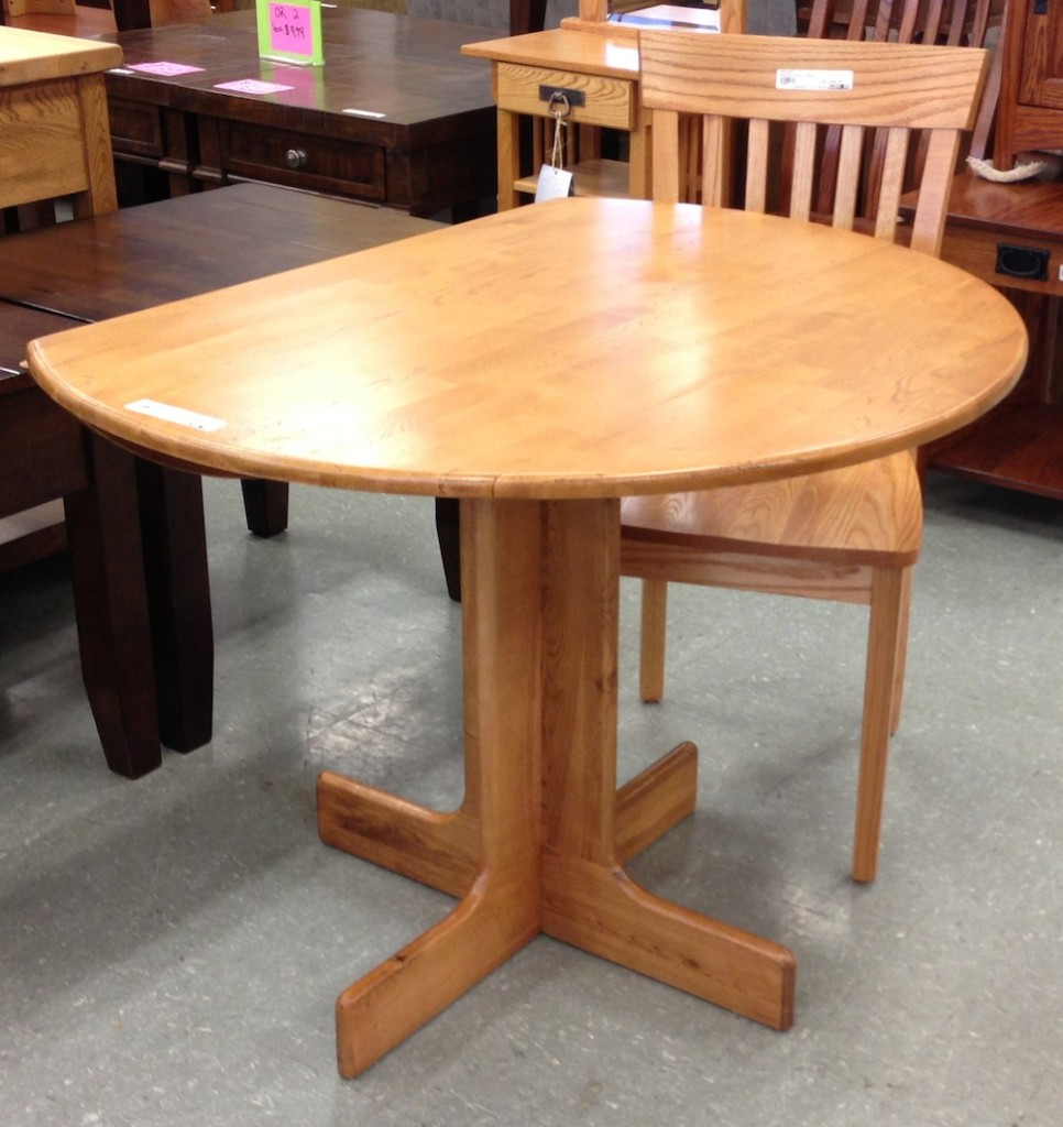 40 inch Solid Oak Drop Leaf Table
