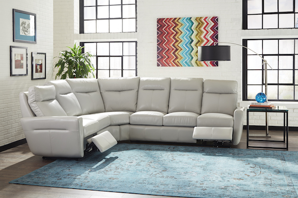 Omnia Leather Dealer USA Head and Power sectional furniture