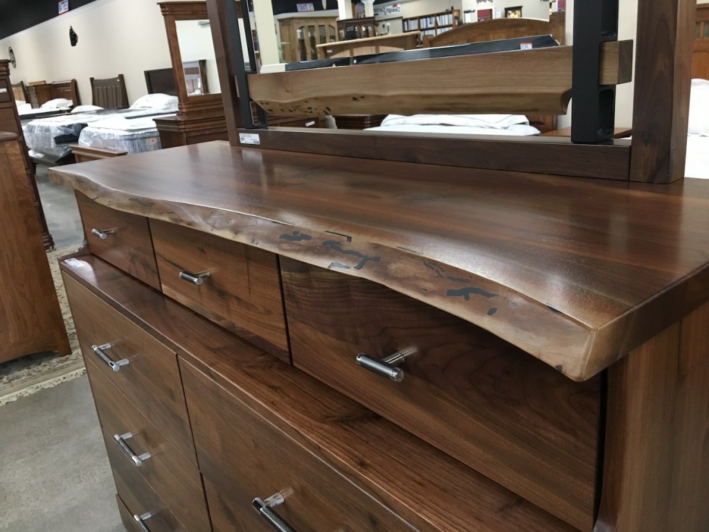 Live Edge Dresser Amish sBedroom Walnut