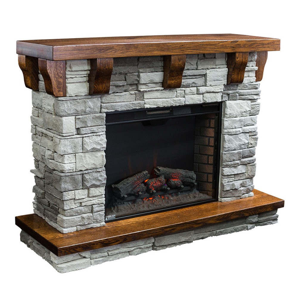 Amish Fireplace rock accent