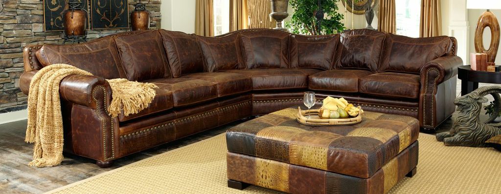 Leather Amish Furniture In Oregon, American Made Leather Sofa
