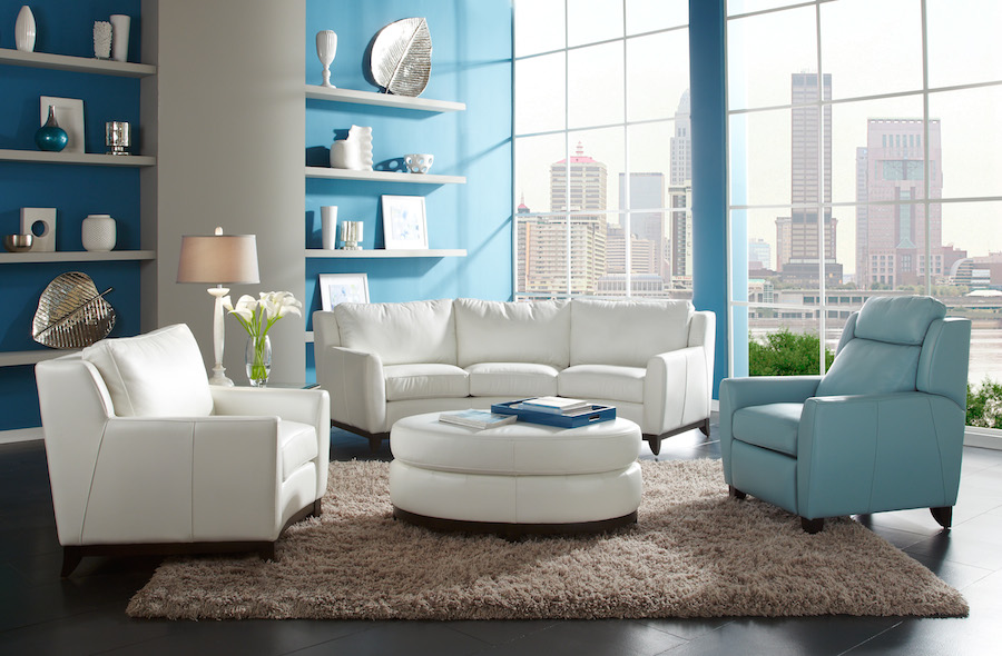 American made Leather Room furniture ottoman sofa love seat Omnia Dealer in portland