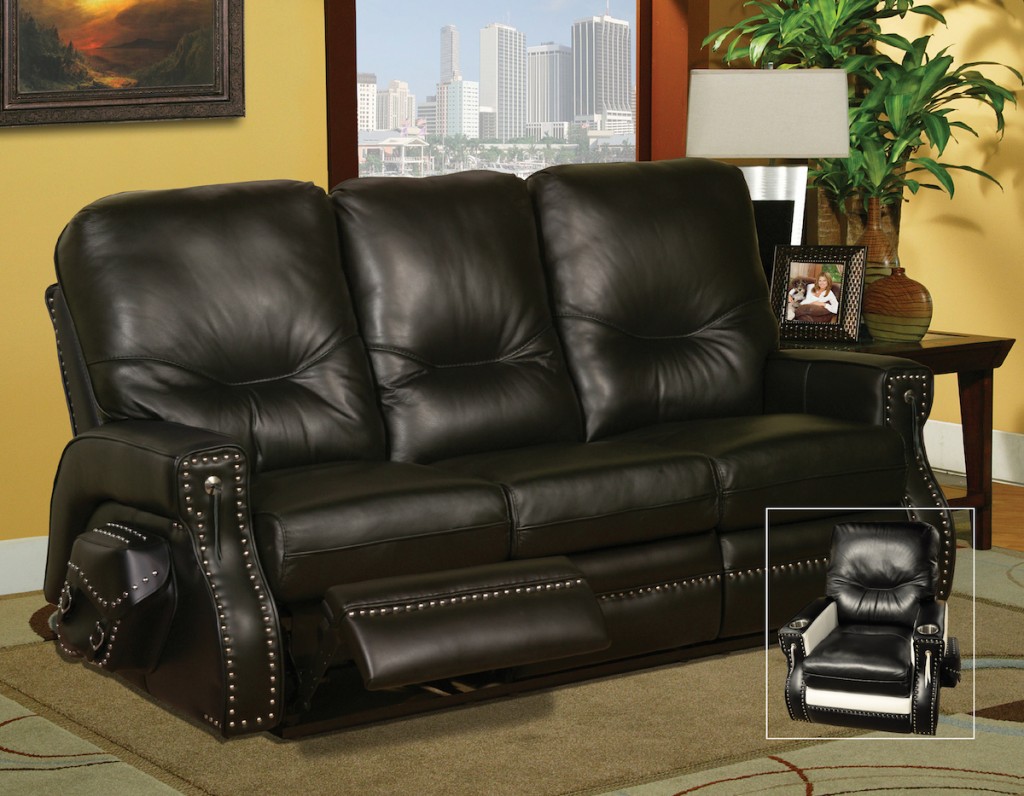 Harley Sofa in American Made Leather Top Grain